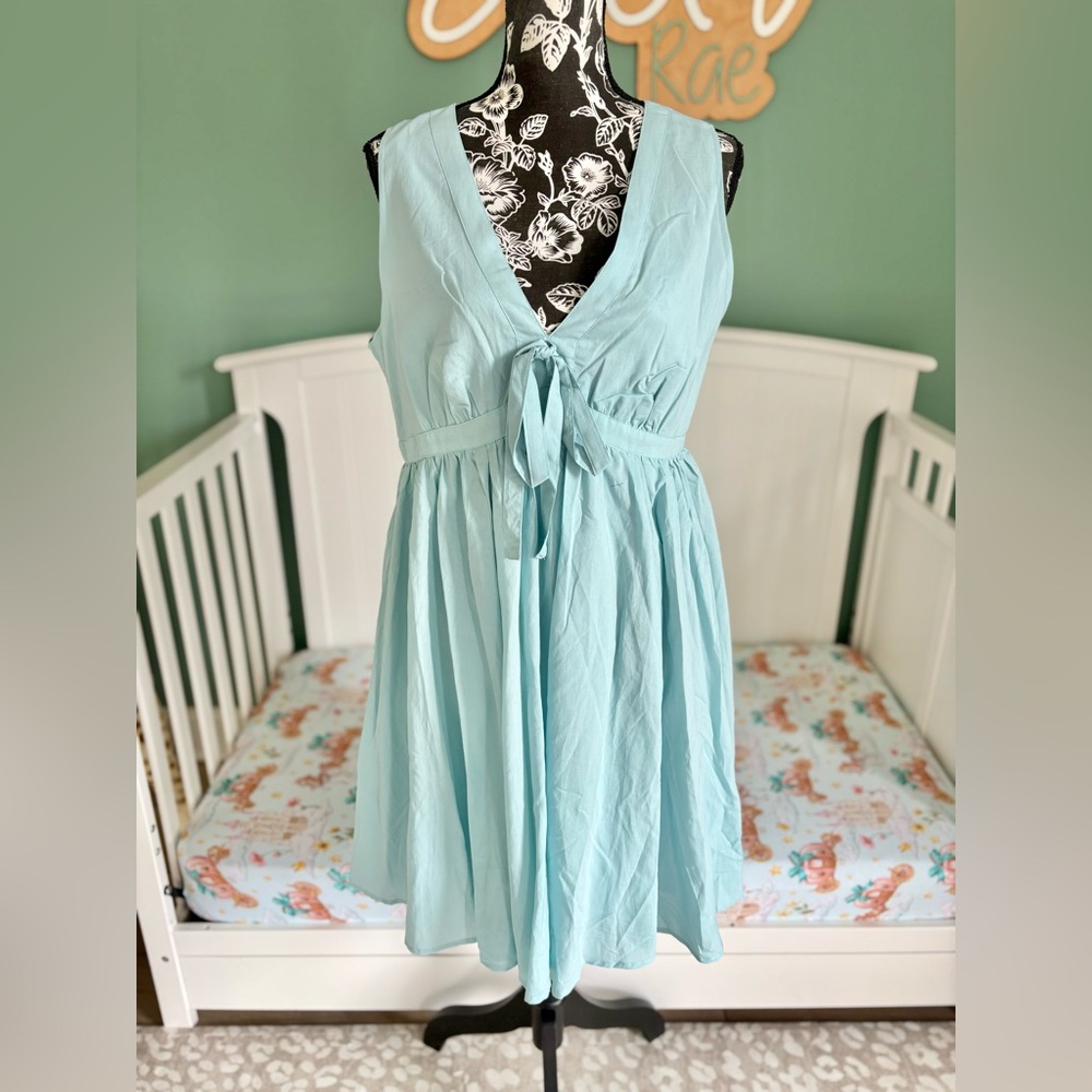 Baltic Born XL Halsey short dress in light blue